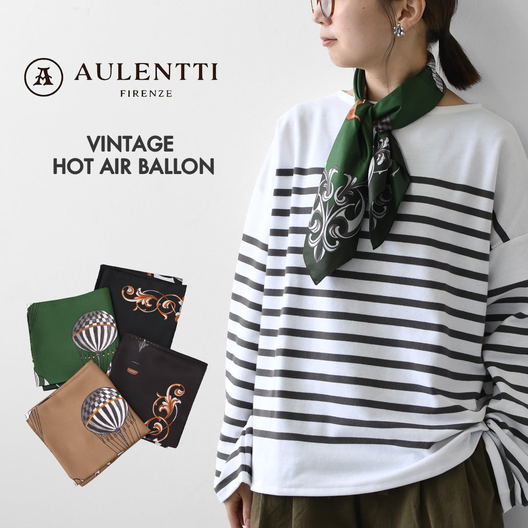 AULENTTI [オウレンティ] VINTAGE HOT AIR BALLON(気球) [LA-J9775] ヴィンテージ ホット エアー バルーン・スカーフ・柄スカーフ・バンダナ・小物・大人かわいい・ LADY'S [2026AW]