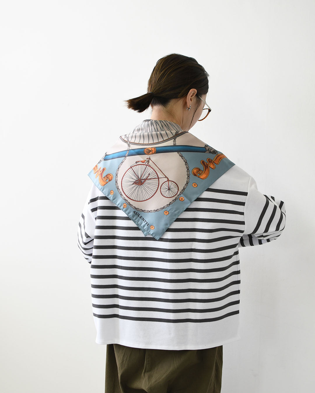 AULENTTI [オウレンティ] VINTAGE BICYCLE(自転車) [LA-J9778] ヴィンテージ バイシクル・スカーフ・柄スカーフ・バンダナ・小物・大人かわいい・ LADY'S [2026AW]