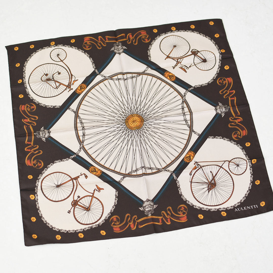 AULENTTI [オウレンティ] VINTAGE BICYCLE(自転車) [LA-J9778] ヴィンテージ バイシクル・スカーフ・柄スカーフ・バンダナ・小物・大人かわいい・ LADY'S [2026AW]
