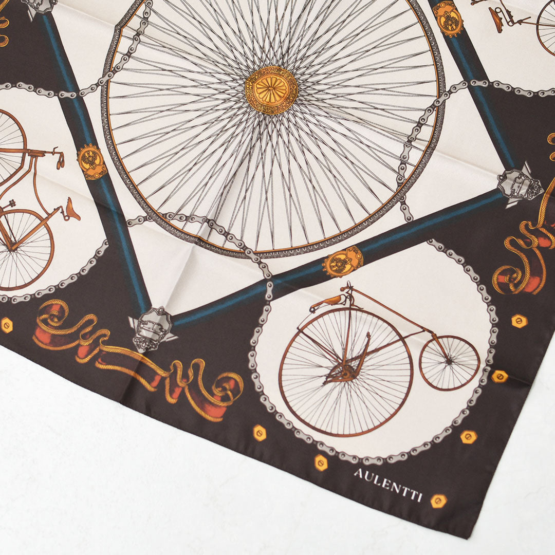 AULENTTI [オウレンティ] VINTAGE BICYCLE(自転車) [LA-J9778] ヴィンテージ バイシクル・スカーフ・柄スカーフ・バンダナ・小物・大人かわいい・ LADY'S [2026AW]