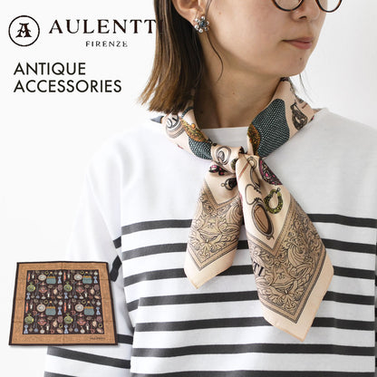 AULENTTI [オウレンティ] ANTIQUE ACCESSORIES(アクセサリー)  [LA-J9780] アンティーク アクセサリー・スカーフ・柄スカーフ・バンダナ・小物・大人かわいい・ LADY'S [2026AW](AULENTTI)