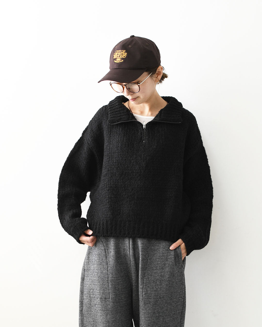 TRICOTS JEAN MARC [トリコット ジーン マルク] SCOTT [SCOTT] スコット・ニット・ニットセーター・モヘヤ混・スタンドカラー・ハーフジップ・ふんわりニット・LADY'S [2026AW]