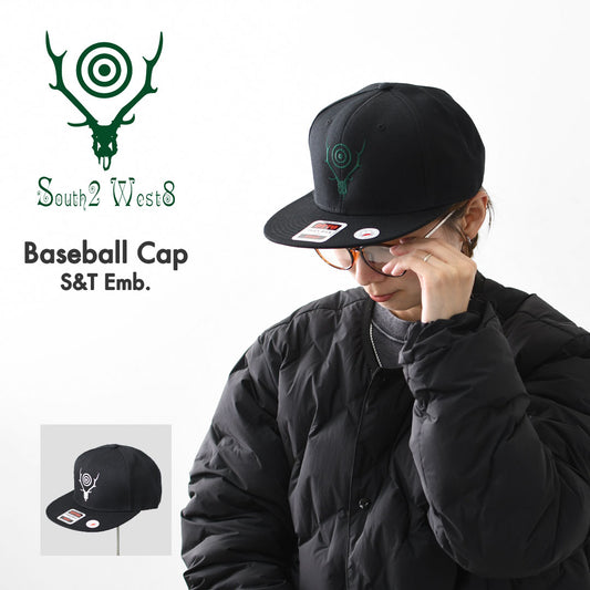 SOUTH2 WEST8 [サウスツーウエストエイト] Baseball Cap - S&T Emb. [RW530] ベースボールキャップ・スカル&ターゲット [2025AW]