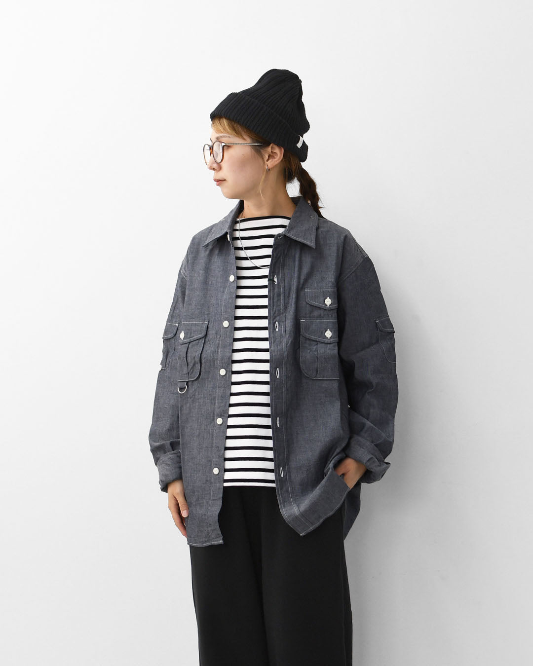 SOUTH2 WEST8 [サウスツーウエストエイト] Fishing Shirt - Cotton Chambray [RW604] フィッシングシャツ・コットンシャンブレー・MEN'S [2025AW]