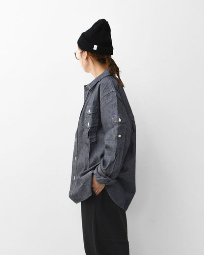 SOUTH2 WEST8 [サウスツーウエストエイト] Fishing Shirt - Cotton Chambray [RW604] フィッシングシャツ・コットンシャンブレー・MEN'S [2025AW]