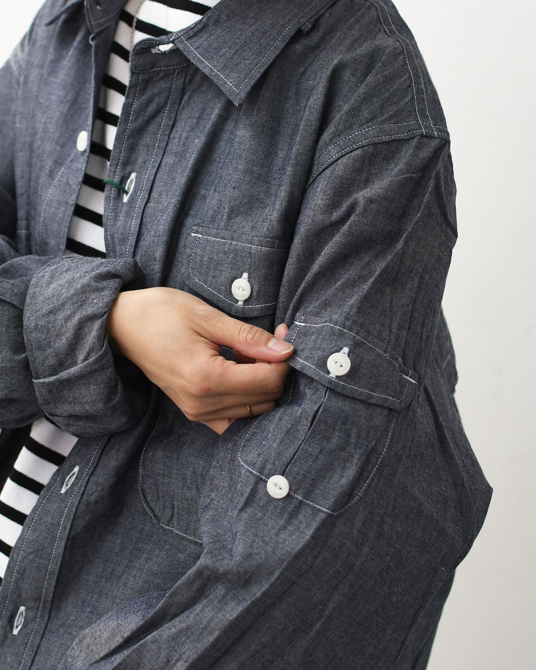 SOUTH2 WEST8 [サウスツーウエストエイト] Fishing Shirt - Cotton Chambray [RW604] フィッシングシャツ・コットンシャンブレー・MEN'S [2025AW]