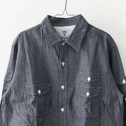 SOUTH2 WEST8 [サウスツーウエストエイト] Fishing Shirt - Cotton Chambray [RW604] フィッシングシャツ・コットンシャンブレー・MEN'S [2025AW]