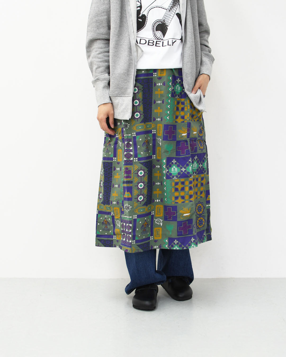 SOUTH2 WEST8 [サウスツーウエストエイト] Army String Skirt - Flannel Cloth / Printed [RW626] アーミーストリングスカート フランネル クロス / プリント [2025AW]