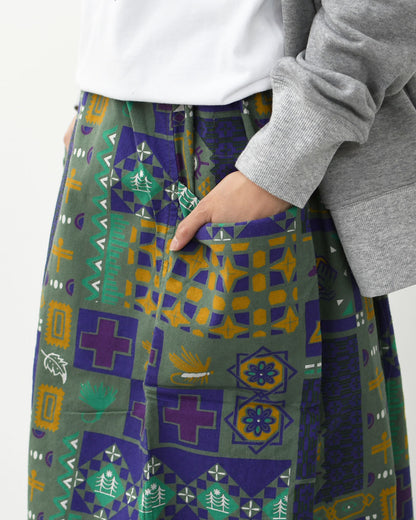 SOUTH2 WEST8 [サウスツーウエストエイト] Army String Skirt - Flannel Cloth / Printed [RW626] アーミーストリングスカート フランネル クロス / プリント [2025AW]