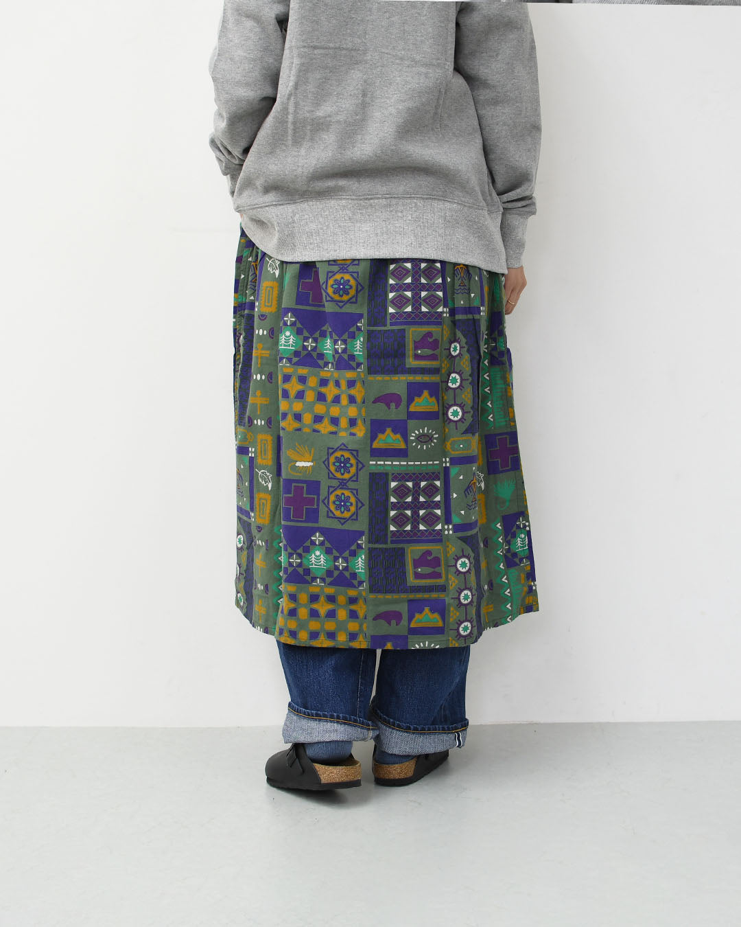 SOUTH2 WEST8 [サウスツーウエストエイト] Army String Skirt - Flannel Cloth / Printed [RW626] アーミーストリングスカート フランネル クロス / プリント [2025AW]