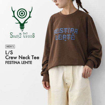 SOUTH2 WEST8 [サウスツーウエストエイト] L/S Crew Neck Tee - FESTINA LENTE [RW660] ロングスリーブ クルーネック・MEN'S [2025AW]