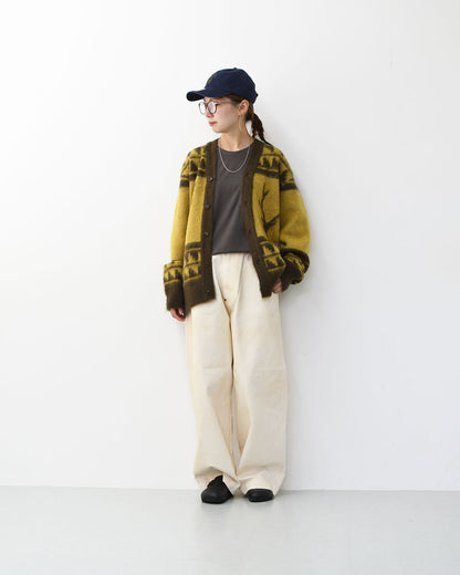 SOUTH2 WEST8 [サウスツーウエストエイト] Mohair V Neck Cardigan Sweater - Nordic Skull [RW664] モヘア Vネック カーディガン セーター - ノルディック スカル・カーディガン・MEN'S [2025AW]