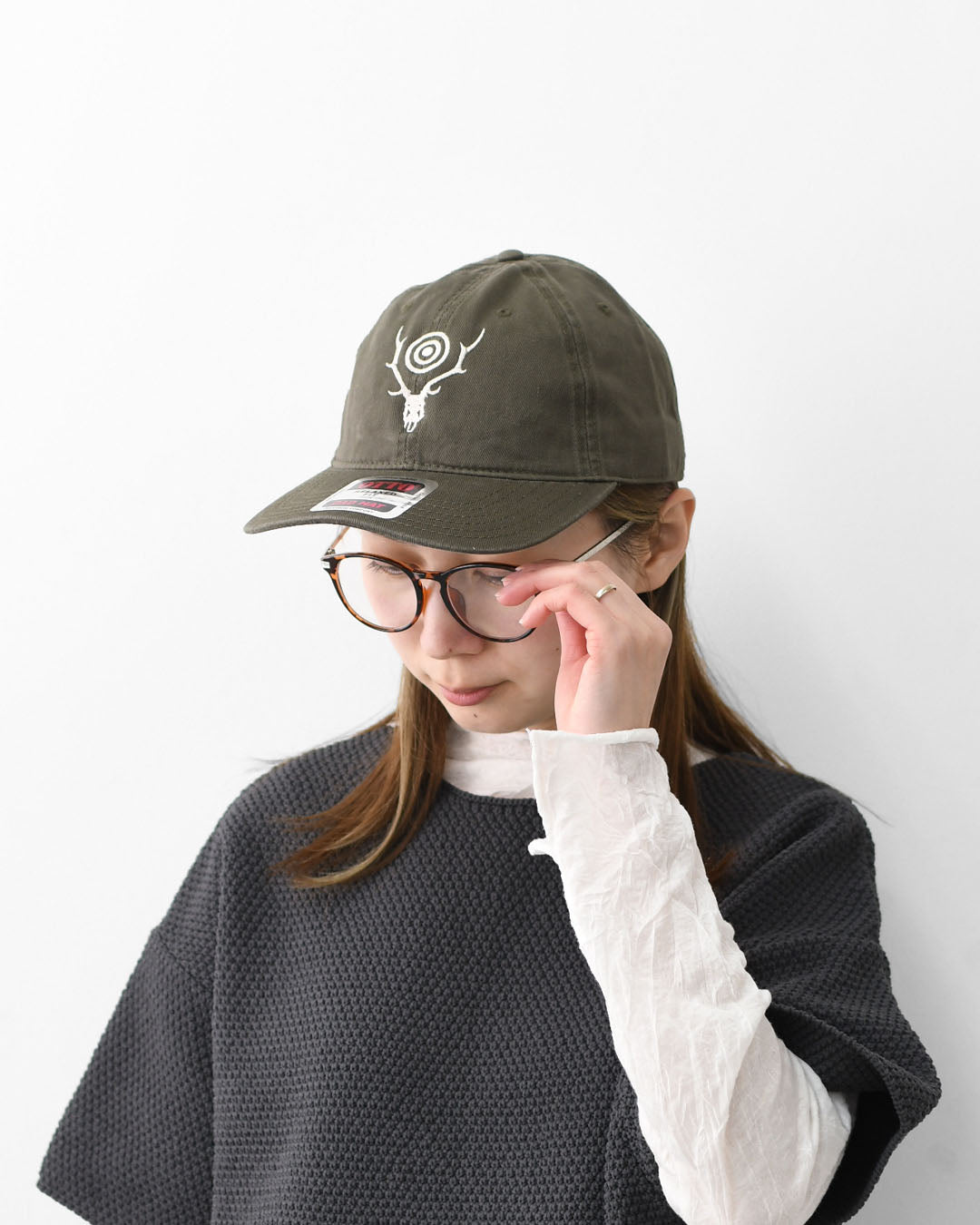 SOUTH2 WEST8 [サウスツーウエストエイト] Strap Back Cap - S&T Emb. [SX611] ストラップキャップ・スカル&ターゲット・MEN'S / LADY'S [2026SS]