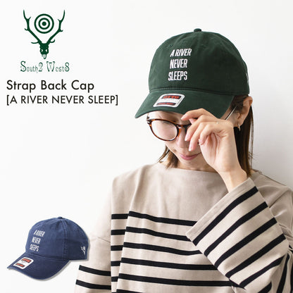 SOUTH2 WEST8 [サウスツーウエストエイト] Strap Back Cap - A RIVER NEVER SLEEP [TY713] ストラップバックキャップ -ア リバーネバースリープ-・MEN'S / LADY'S [2026AW]