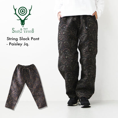 SOUTH2 WEST8 [サウスツーウエストエイト] String Slack Pant - Paisley Jq. [TY763] ストリング スラック パンツ - ペイズリー ジャカード・イージーパンツ・ワイドシルエット・キャンプ・アウトドア・MEN'S [2026AW]