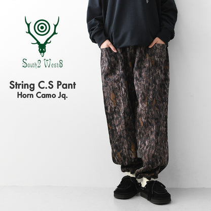 SOUTH2 WEST8 [サウスツーウエストエイト] String C.S Pant - Horn Camo Jq. [TY784] ストリング C.S パンツ ホーンカモジャカード・センターシームパンツ・イージーパンツ・ワイドシルエット・キャンプ・アウトドア・MEN'S [2026AW]