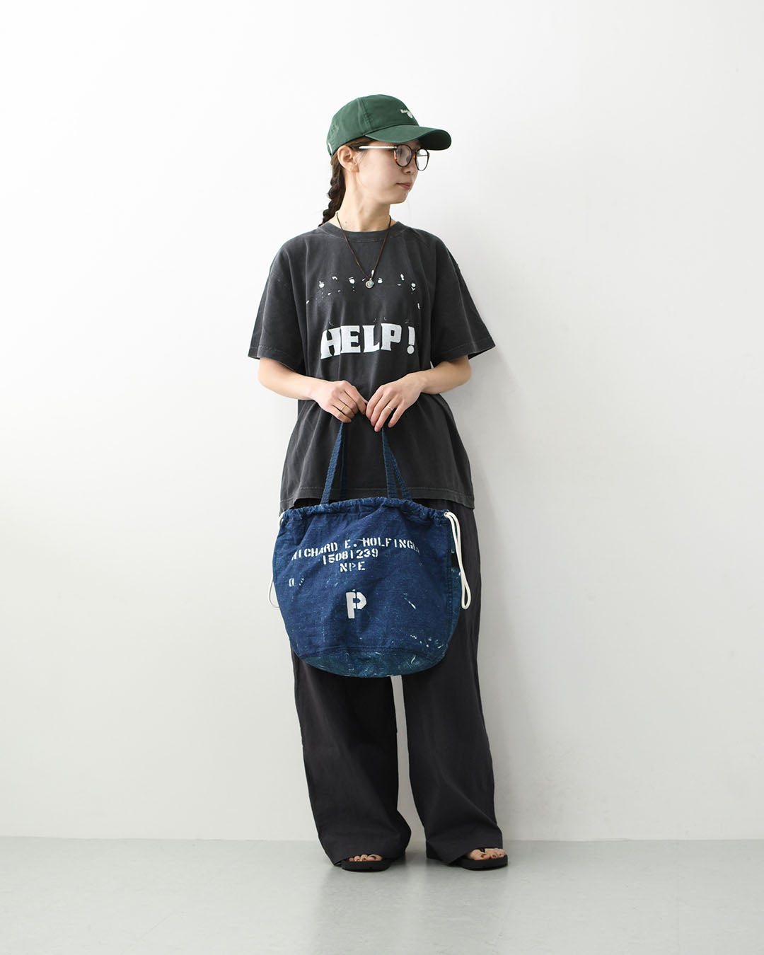N.P.E NAPRON PATIENTS EFFECTS BAG [エヌピーイーナプロンペイシェントエフェクトバッグ] REPRODUCTION PATIENTS BAG - LANDRY BAG L - [NPE01-0608L] リプロダクション ペイシェントバッグ - ランドリーバッグ L -・巾着バッグ・コットンバッグ・MEN'S / LADY'S [2026SS]