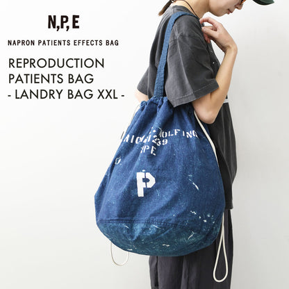 N.P.E NAPRON PATIENTS EFFECTS BAG [エヌピーイーナプロンペイシェントエフェクトバッグ] REPRODUCTION PATIENTS BAG - LANDRY BAG XXL -  [NPE01-0608XXL] リプロダクション ペイシェンツバッグ - ランドリーバッグ XXL -・巾着バッグ・MEN'S / LADY'S [2026SS]