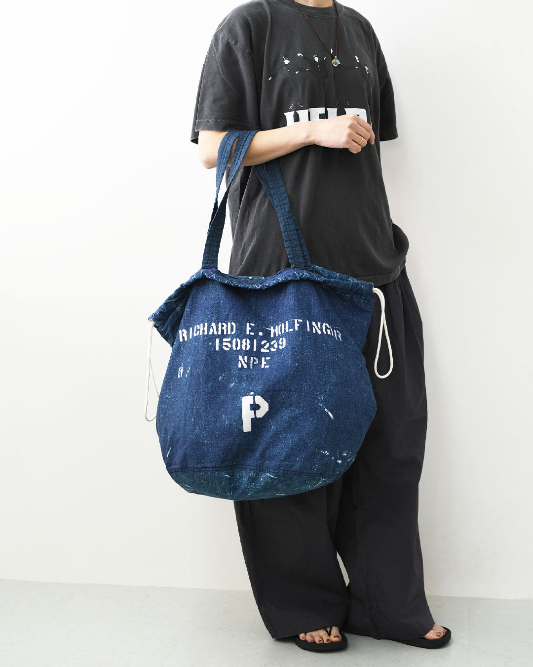 N.P.E NAPRON PATIENTS EFFECTS BAG [エヌピーイーナプロンペイシェントエフェクトバッグ] REPRODUCTION PATIENTS BAG - LANDRY BAG XXL -  [NPE01-0608XXL] リプロダクション ペイシェンツバッグ - ランドリーバッグ XXL -・巾着バッグ・MEN'S / LADY'S [2026SS]