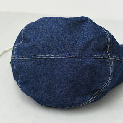 N.P.E NAPRON PATIENTS EFFECTS BAG [エヌピーイーナプロンペイシェントエフェクトバッグ] BLEACHED DENIM PATIENTS BAG XL  [NPE01-7307XL] ブリーチド デニム ペイシェントバッグ XL・ペイシェントバッグ・巾着バッグ・コットンバッグ・MEN'S / LADY'S [2026SS]