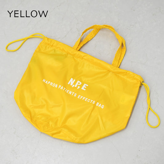 N.P.E [エヌピーイー] PET BOTTLE RECYCLING PACKABLE PATIENTS BAG [NPE01-8888] ペットボトルリサイクリングパッカブルペイシェントバッグ・ペイシェントバッグ・パッカブル・ロゴバッグ・エコバッグ・リサイクル素材・サステナブル・MEN'S / LADY'S [2026SS]