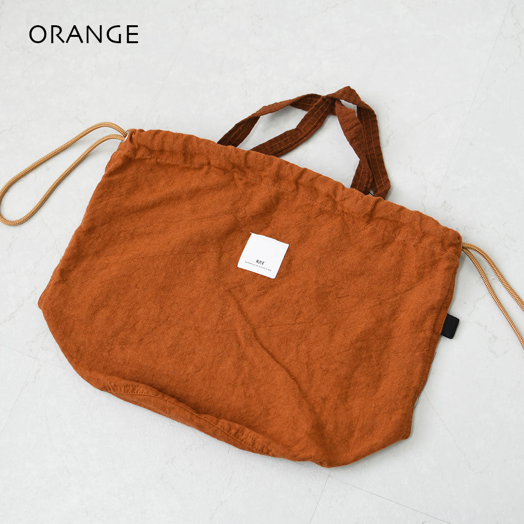 N.P.E NAPRON PATIENTS EFFECTS BAG [エヌピーイーナプロンペイシェントエフェクトバッグ] LINEN CANVAS PATIENTS BAG M [NPE02-2025M] リネンキャンバス ペイシェントバッグ M・ペイシェントバッグ・巾着バッグ・コットンバッグ・MEN'S / LADY'S [2026SS]