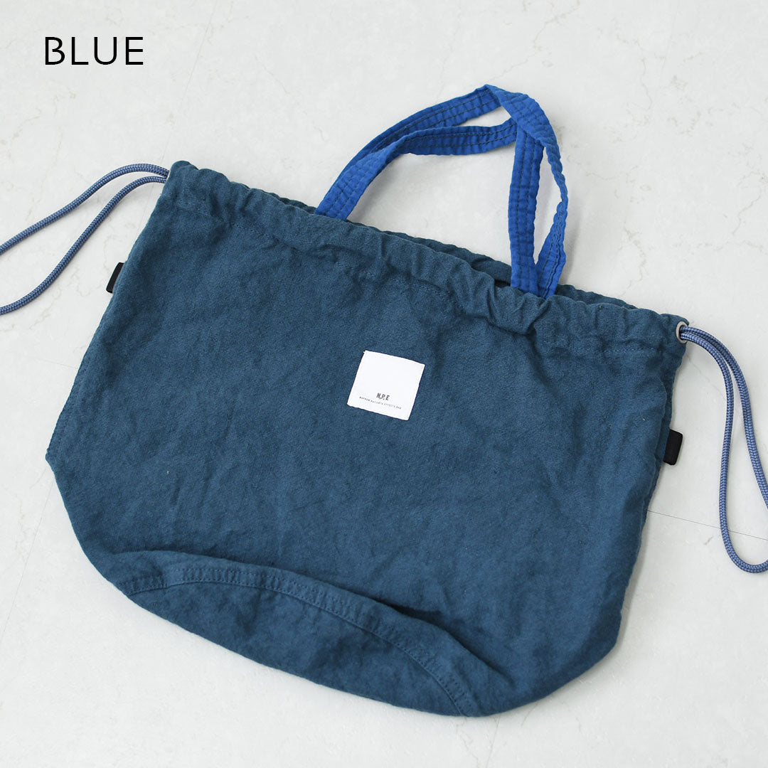 N.P.E NAPRON PATIENTS EFFECTS BAG [エヌピーイーナプロンペイシェントエフェクトバッグ] LINEN CANVAS PATIENTS BAG M [NPE02-2025M] リネンキャンバス ペイシェントバッグ M・ペイシェントバッグ・巾着バッグ・コットンバッグ・MEN'S / LADY'S [2026SS]
