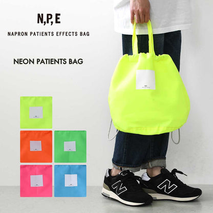 N.P.E NAPRON PATIENTS EFFECTS BAG M [エヌピーイーナプロンペイシェントエフェクトバッグ] NEON PATIENTS BAG [NPE02-255] ネオンペイシェントバッグ・ペイシェントバッグ・巾着バッグ・ナイロンバッグ・サイズM・MEN'S / LADY'S [2026SS]