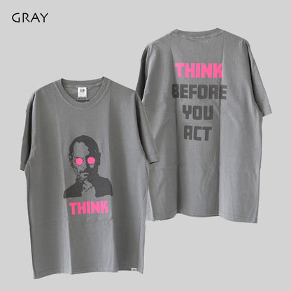 GSYB [ジーエスワイビー] IJIN TEE-THINK-  [GS2601-C02] スィンクティー・ ショートスリーブ・半袖Tシャツ・デザインティー・ロゴティー・メッセージティー・タウンユース・MEN'S [2026SS]