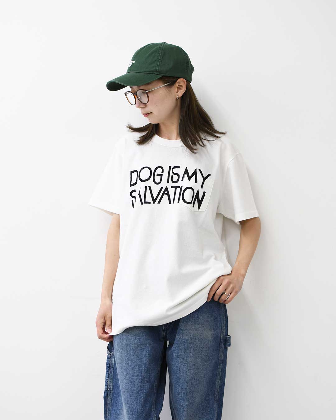 TACOMA FUJI RECORDS [タコマフジレコード] DOG IS MY SALVATION Pocket Tee designed by Yachiyo Katsuyama [dog-salvation] ドッグイズマイサルヴェーションポケットT・Yachiyo Katsuyama・MEN'S / LADY'S [2026SS]