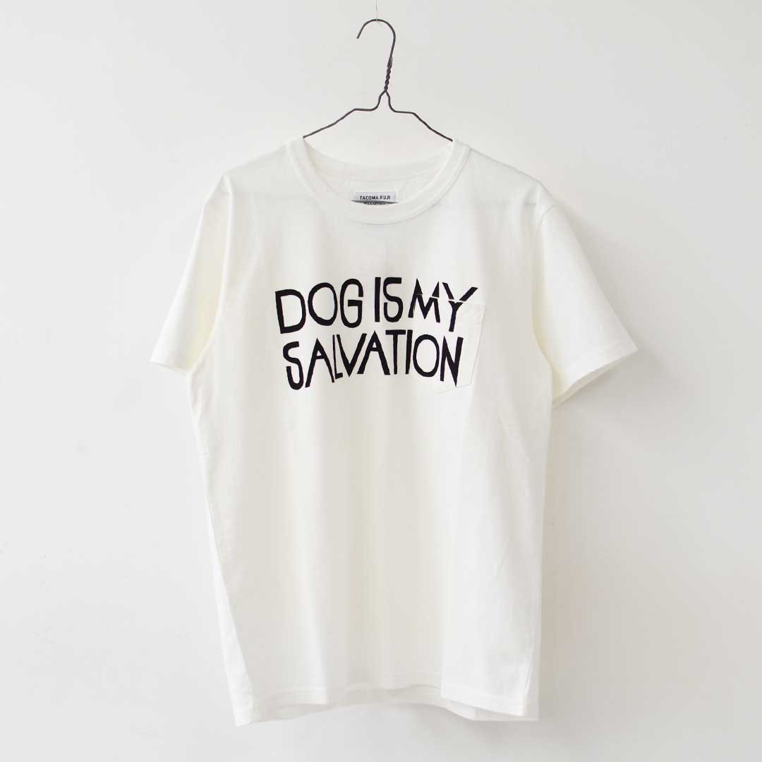 TACOMA FUJI RECORDS [タコマフジレコード] DOG IS MY SALVATION Pocket Tee designed by Yachiyo Katsuyama [dog-salvation] ドッグイズマイサルヴェーションポケットT・Yachiyo Katsuyama・MEN'S / LADY'S [2026SS]