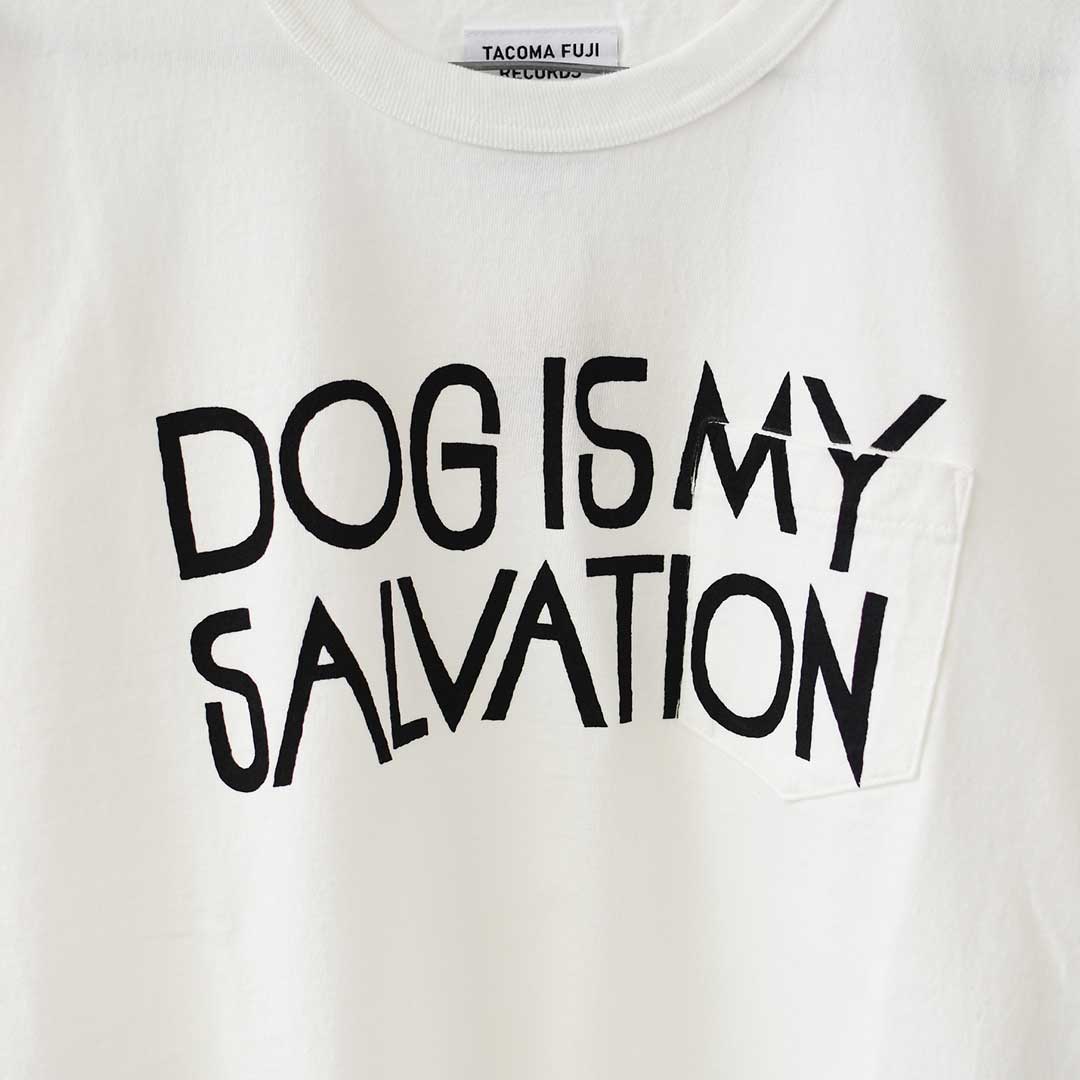 TACOMA FUJI RECORDS [タコマフジレコード] DOG IS MY SALVATION Pocket Tee designed by Yachiyo Katsuyama [dog-salvation] ドッグイズマイサルヴェーションポケットT・Yachiyo Katsuyama・MEN'S / LADY'S [2026SS]