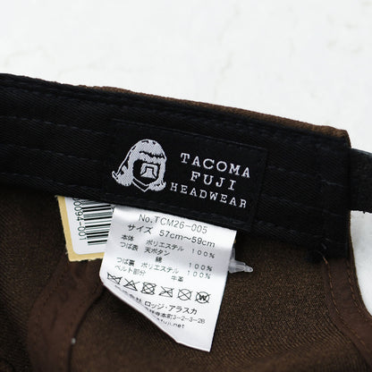 TACOMA FUJI RECORDS [タコマフジレコード] HOT DOG VINTAGE LOGO CAP ’26 designed by Hiroshi Iguchi [TCM26-005] ロゴキャップ・ベースボールキャップ・刺繍・BROWN・MEN'S / LADY'S [2026AW]