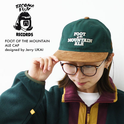 TACOMA FUJI RECORDS [タコマフジレコード] FOOT OF THE MOUNTAIN ALE CAP designed by Jerry UKAI [TCM26-009] ロゴキャップ・ベースボールキャップ・刺繍・GREEN×BROWN・MEN'S / LADY'S [2026AW]