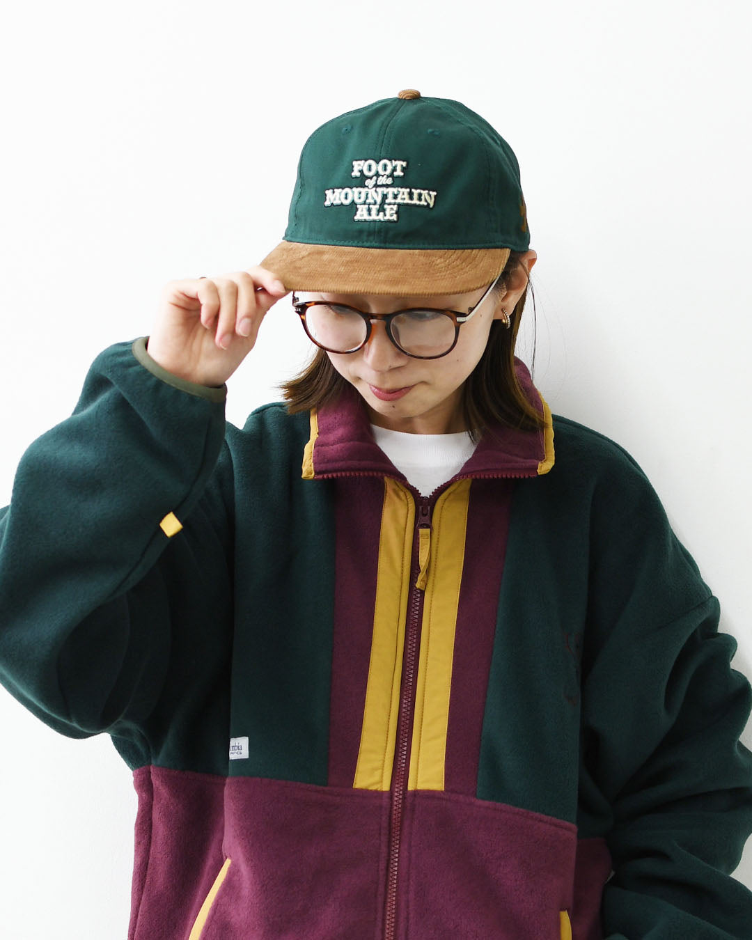 TACOMA FUJI RECORDS [タコマフジレコード] FOOT OF THE MOUNTAIN ALE CAP designed by Jerry UKAI [TCM26-009] ロゴキャップ・ベースボールキャップ・刺繍・GREEN×BROWN・MEN'S / LADY'S [2026AW]