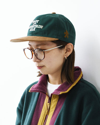 TACOMA FUJI RECORDS [タコマフジレコード] FOOT OF THE MOUNTAIN ALE CAP designed by Jerry UKAI [TCM26-009] ロゴキャップ・ベースボールキャップ・刺繍・GREEN×BROWN・MEN'S / LADY'S [2026AW]