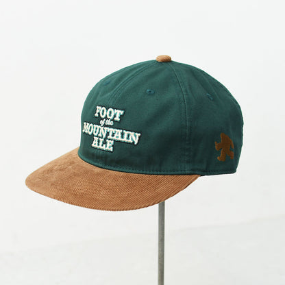 TACOMA FUJI RECORDS [タコマフジレコード] FOOT OF THE MOUNTAIN ALE CAP designed by Jerry UKAI [TCM26-009] ロゴキャップ・ベースボールキャップ・刺繍・GREEN×BROWN・MEN'S / LADY'S [2026AW]
