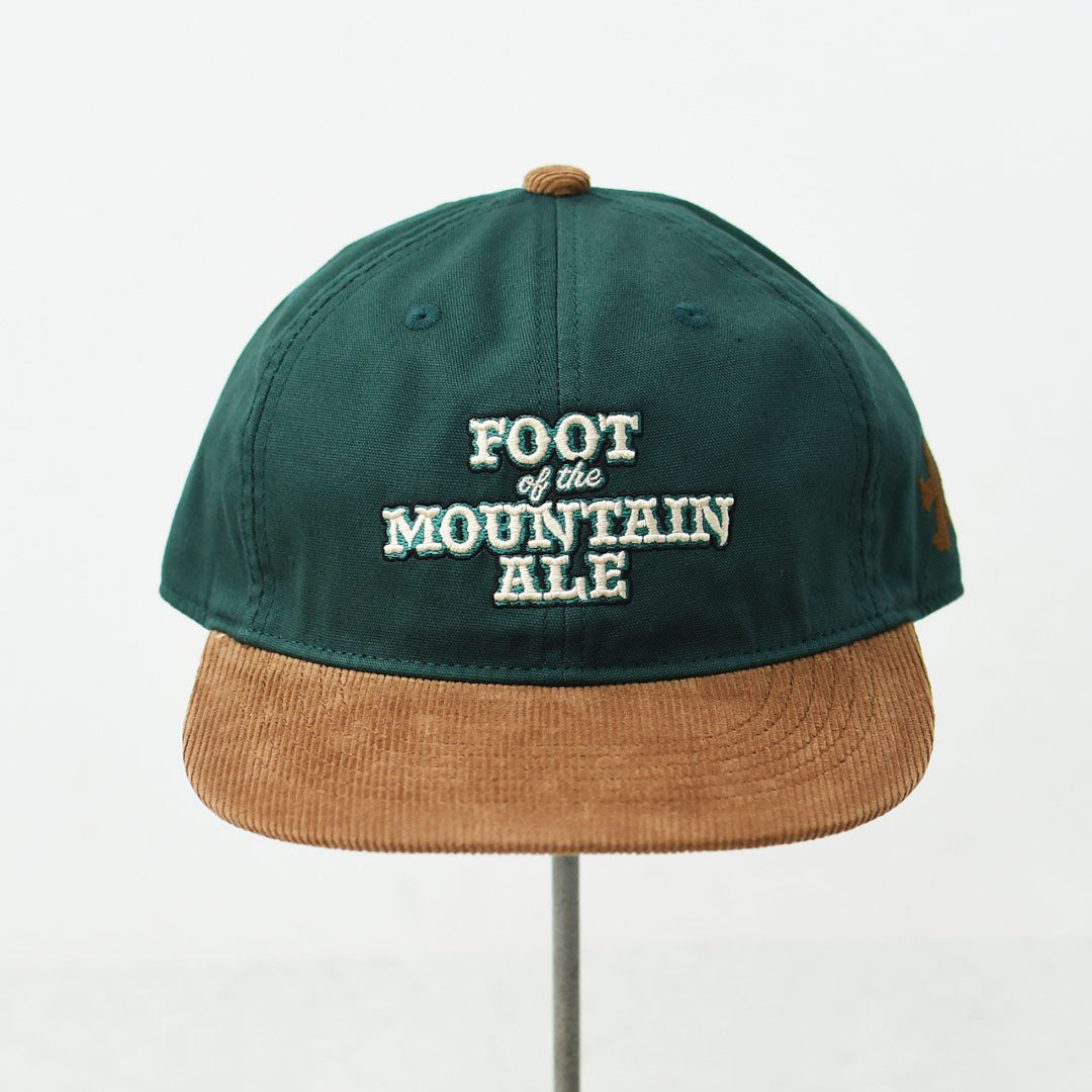 TACOMA FUJI RECORDS [タコマフジレコード] FOOT OF THE MOUNTAIN ALE CAP designed by Jerry UKAI [TCM26-009] ロゴキャップ・ベースボールキャップ・刺繍・GREEN×BROWN・MEN'S / LADY'S [2026AW]