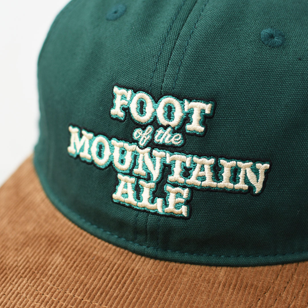 TACOMA FUJI RECORDS [タコマフジレコード] FOOT OF THE MOUNTAIN ALE CAP designed by Jerry UKAI [TCM26-009] ロゴキャップ・ベースボールキャップ・刺繍・GREEN×BROWN・MEN'S / LADY'S [2026AW]