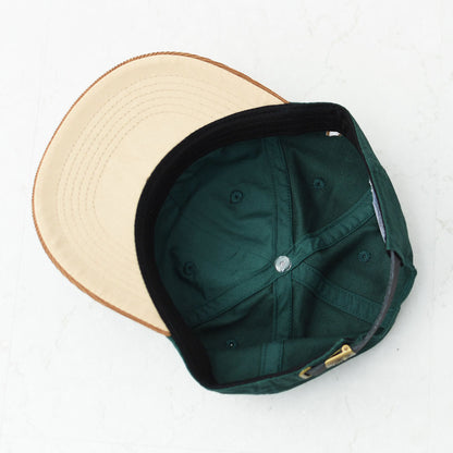 TACOMA FUJI RECORDS [タコマフジレコード] FOOT OF THE MOUNTAIN ALE CAP designed by Jerry UKAI [TCM26-009] ロゴキャップ・ベースボールキャップ・刺繍・GREEN×BROWN・MEN'S / LADY'S [2026AW]
