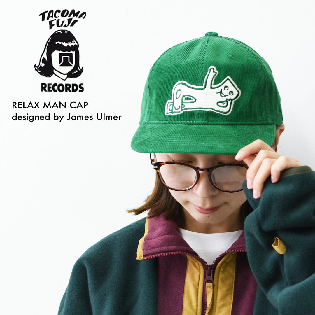TACOMA FUJI RECORDS [タコマフジレコード] RELAX MAN CAP designed by James Ulmer [TCM26-012] ロゴキャップ・ベースボールキャップ・刺繍・GREEN・MEN'S / LADY'S [2026AW]