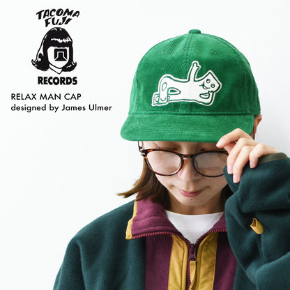 TACOMA FUJI RECORDS [タコマフジレコード] RELAX MAN CAP designed by James Ulmer [TCM26-012] ロゴキャップ・ベースボールキャップ・刺繍・GREEN・MEN'S / LADY'S [2026AW]