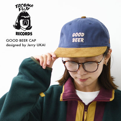 TACOMA FUJI RECORDS [タコマフジレコード] GOOD BEER CAP designed by Jerry UKAI [TCM26-016] ロゴキャップ・ベースボールキャップ・刺繍・BLUE×BWOWN・MEN'S / LADY'S [2026AW]