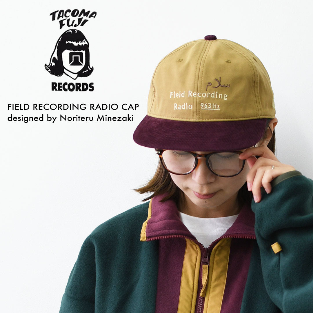 TACOMA FUJI RECORDS [タコマフジレコード] FIELD RECORDING RADIO CAP designed by Noriteru Minezaki [TCM26-018] ロゴキャップ・ベースボールキャップ・刺繍・BROWN×BURGUNDY・MEN'S / LADY'S [2026AW]