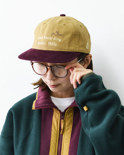 TACOMA FUJI RECORDS [タコマフジレコード] FIELD RECORDING RADIO CAP designed by Noriteru Minezaki [TCM26-018] ロゴキャップ・ベースボールキャップ・刺繍・BROWN×BURGUNDY・MEN'S / LADY'S [2026AW]