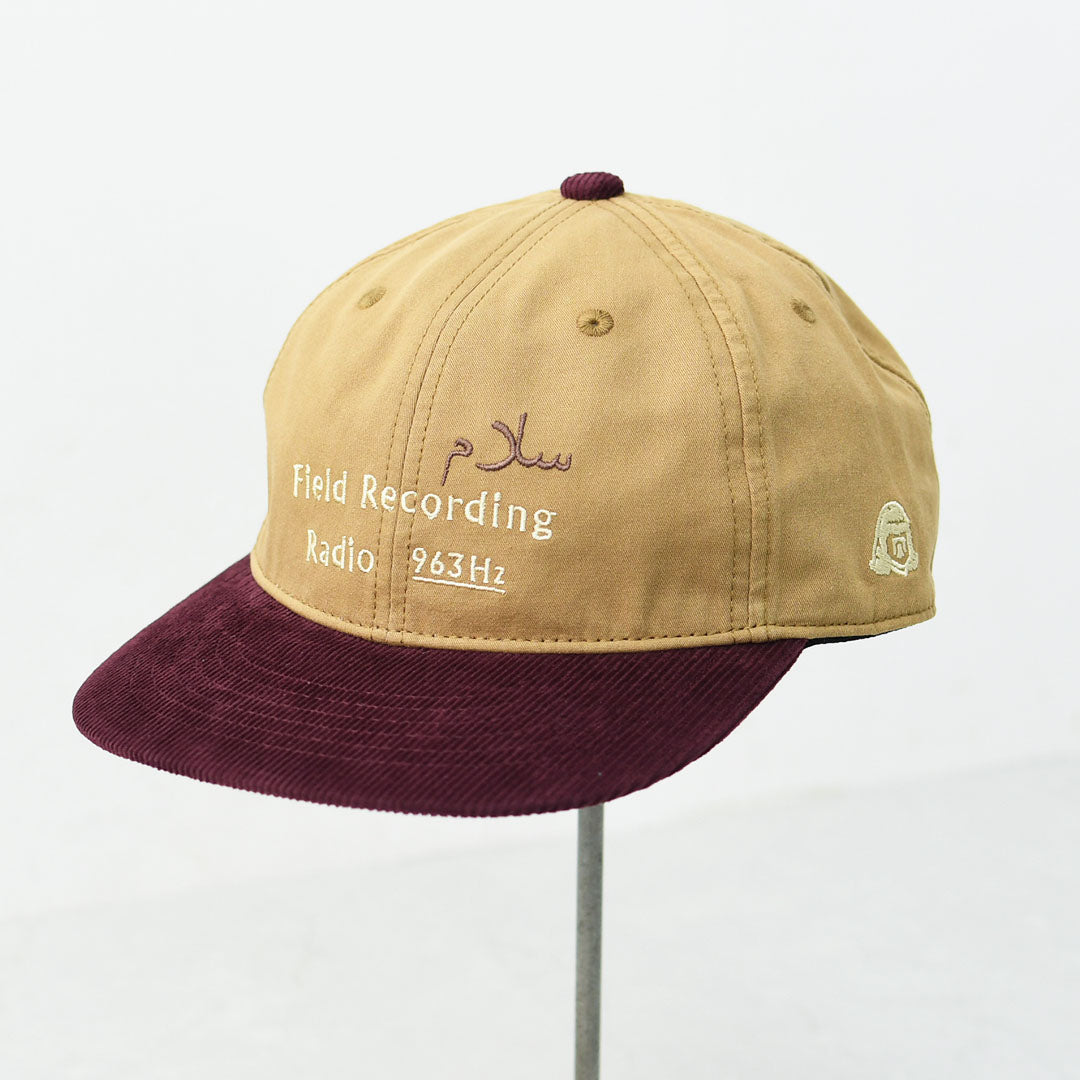 TACOMA FUJI RECORDS [タコマフジレコード] FIELD RECORDING RADIO CAP designed by Noriteru Minezaki [TCM26-018] ロゴキャップ・ベースボールキャップ・刺繍・BROWN×BURGUNDY・MEN'S / LADY'S [2026AW]