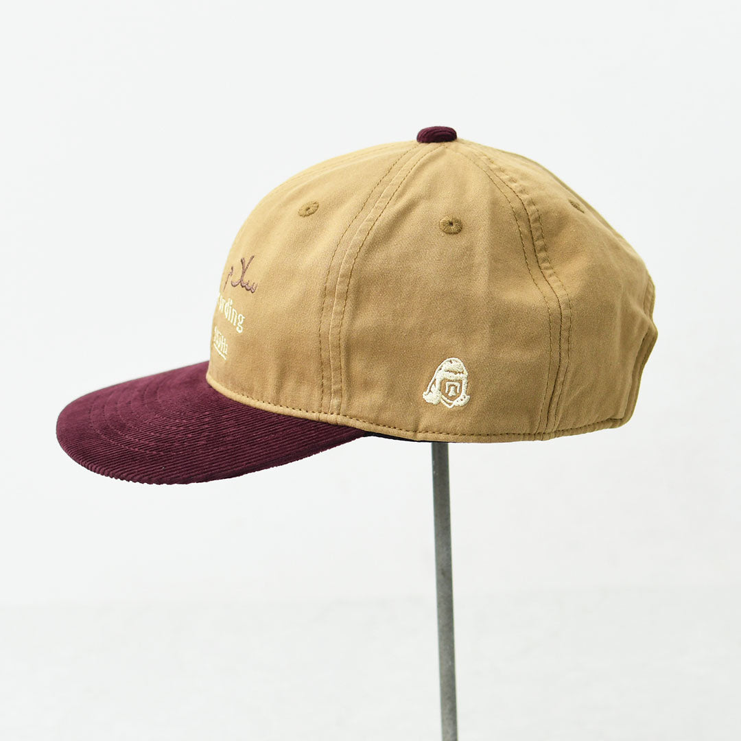 TACOMA FUJI RECORDS [タコマフジレコード] FIELD RECORDING RADIO CAP designed by Noriteru Minezaki [TCM26-018] ロゴキャップ・ベースボールキャップ・刺繍・BROWN×BURGUNDY・MEN'S / LADY'S [2026AW]