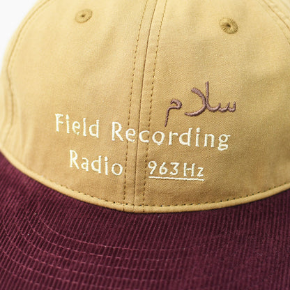 TACOMA FUJI RECORDS [タコマフジレコード] FIELD RECORDING RADIO CAP designed by Noriteru Minezaki [TCM26-018] ロゴキャップ・ベースボールキャップ・刺繍・BROWN×BURGUNDY・MEN'S / LADY'S [2026AW]