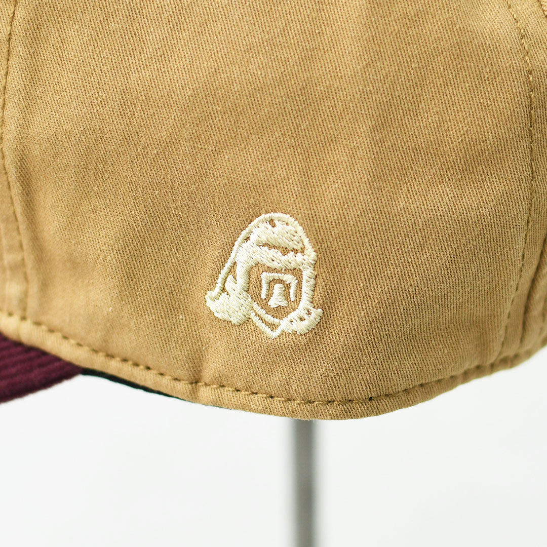 TACOMA FUJI RECORDS [タコマフジレコード] FIELD RECORDING RADIO CAP designed by Noriteru Minezaki [TCM26-018] ロゴキャップ・ベースボールキャップ・刺繍・BROWN×BURGUNDY・MEN'S / LADY'S [2026AW]