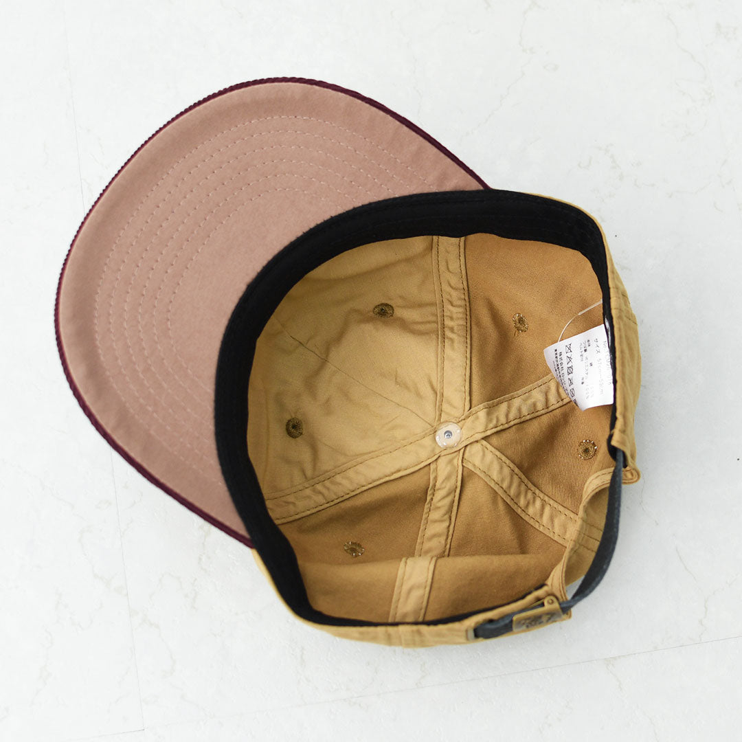 TACOMA FUJI RECORDS [タコマフジレコード] FIELD RECORDING RADIO CAP designed by Noriteru Minezaki [TCM26-018] ロゴキャップ・ベースボールキャップ・刺繍・BROWN×BURGUNDY・MEN'S / LADY'S [2026AW]